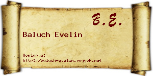 Baluch Evelin névjegykártya